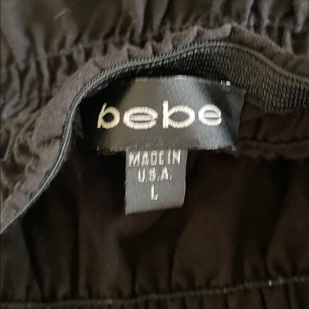 Bebe Black Halter top-size large but runs pretty small-used - Picture 4 of 4